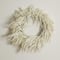 24in. Artificial Real Touch White Norfolk Island Pine Wreath with Natural Look